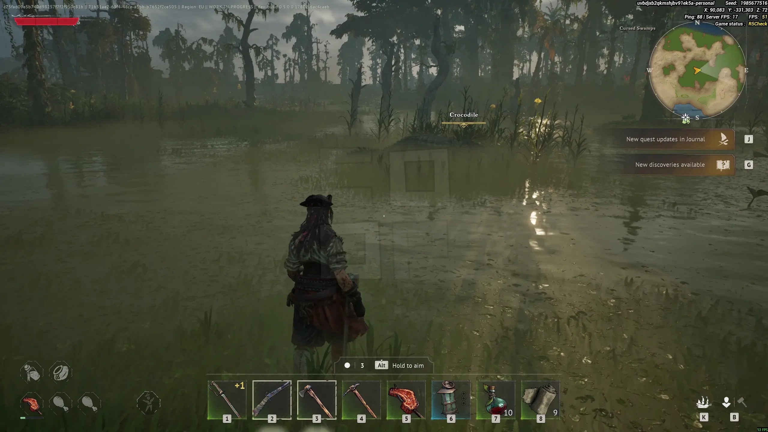 The swamp biomes had some... surprises.